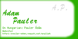 adam pauler business card