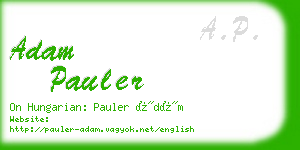 adam pauler business card